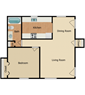One Bedroom One Bathroom