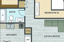 1 Bedroom Floorplan