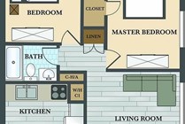2 Bedroom Floorplan