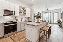 Experience modern living in this beautifully designed kitchen and living area.