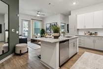 Experience elegant living in this sleek open-concept apartment, designed to maximize comfort and style.