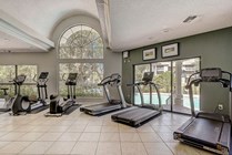 Cardio Fitness Overlooking Pool